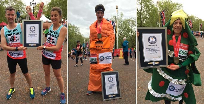 Kỷ lục Guinness trang phục kỳ lạ ‘nổ như mưa’ tại London Marathon 2019 Kỷ lục Guinness trang phục kỳ lạ ‘nổ như mưa’ tại London Marathon 2019